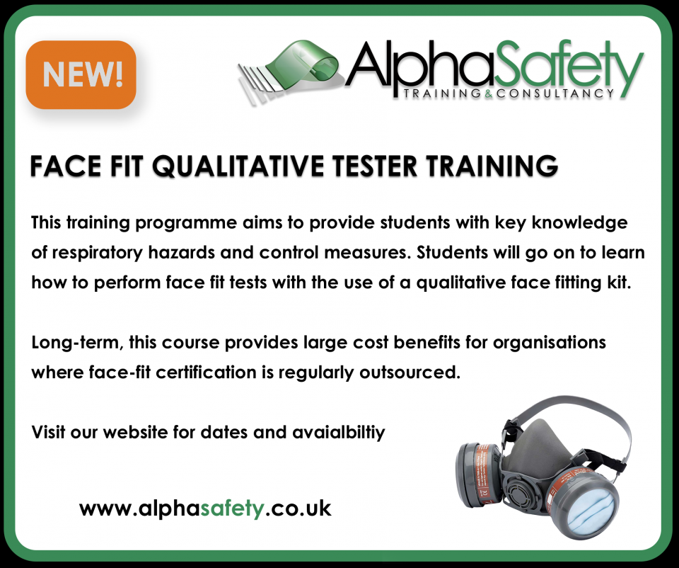 Alpha Safety Launch Face Fit Tester Course